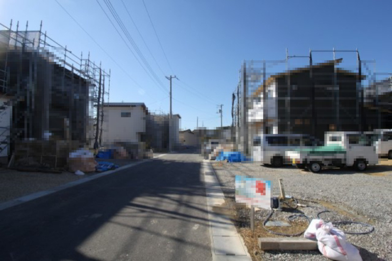 福井町　建築条件付き　売土地　Ｂ号地（全１9区画）　の前面道路含む現地写真