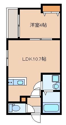 【間取り】 | リテラ空港前Ⅱ | 現況優先。