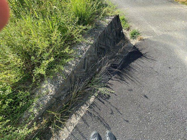 松山市府中土地の外観|境界付近の写真です。