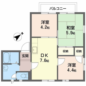 【間取り】 | グリーンハイツ上町