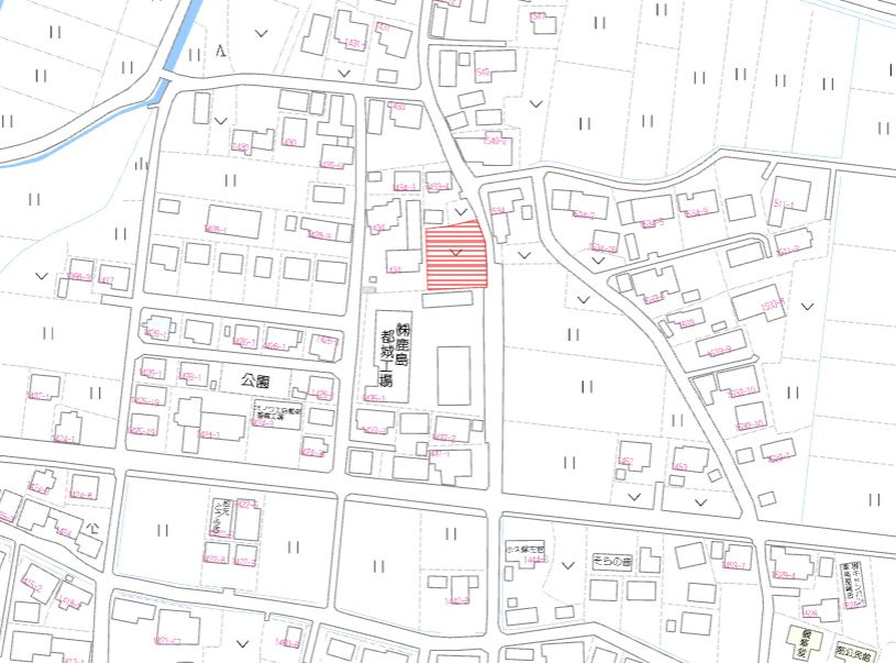 都城市乙房町の売地の土地図