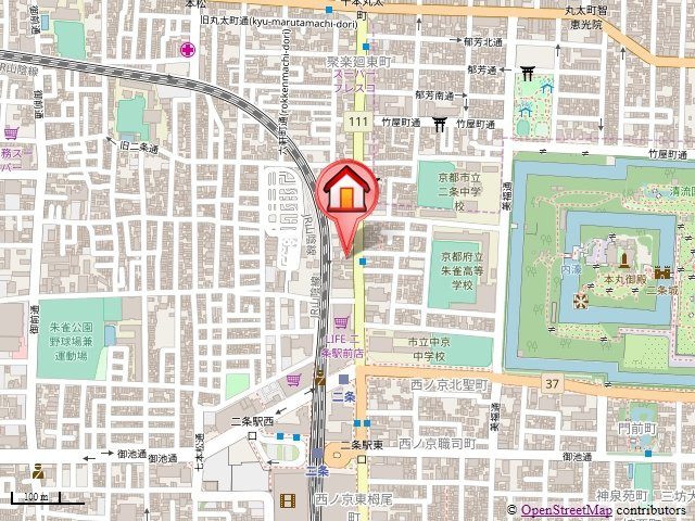 アスヴェル京都二条駅前の地図