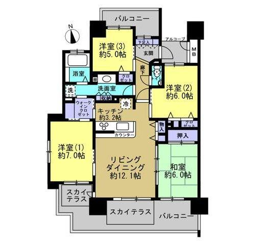ロイヤルガーデン上之町の間取り