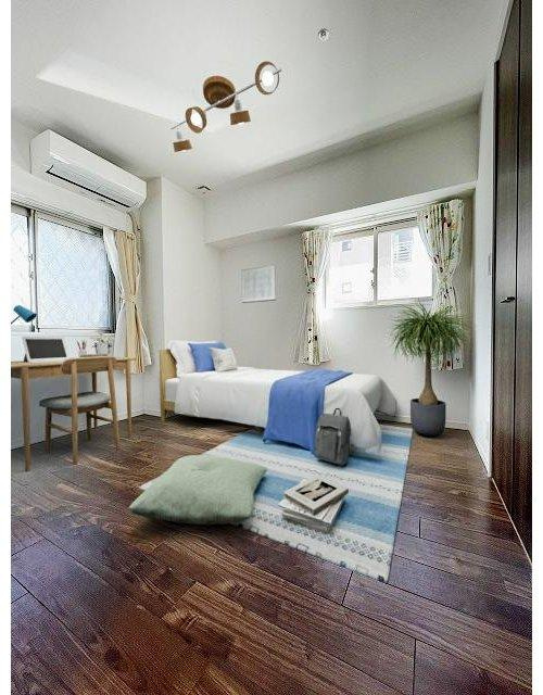 アルファステイツ錦町の洋室|CG合成で家具を配置したイメージです。画像内にある家具などが実際に配置されるわけではございません。