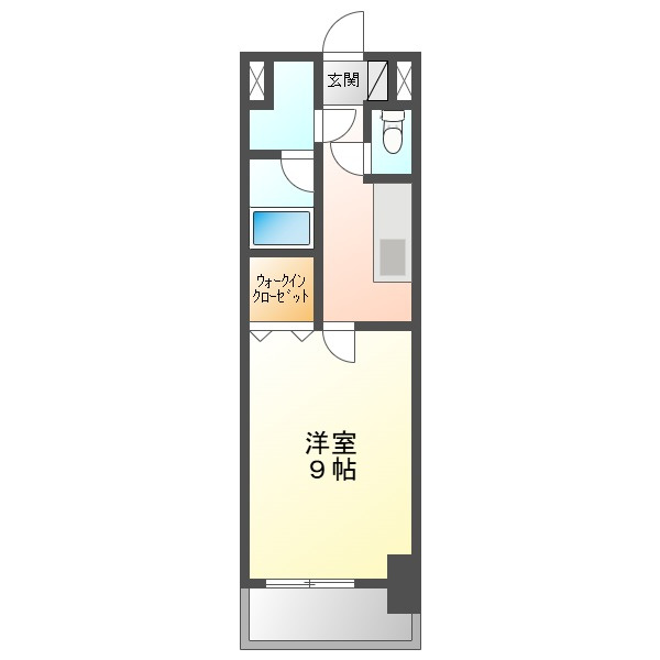 ＳＯＬＡＮＡ　ｈｉｇａｓｈｉｆｕｒｕｍａｔｓｕの間取り