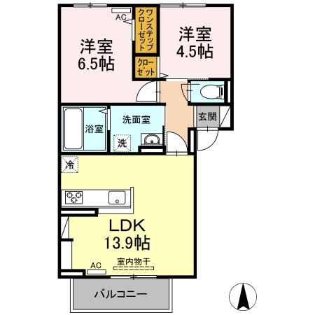 【間取り】 | プレジデント持田　A棟