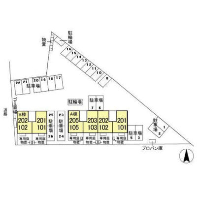 【区画図】 | ルシール細谷 Ａ