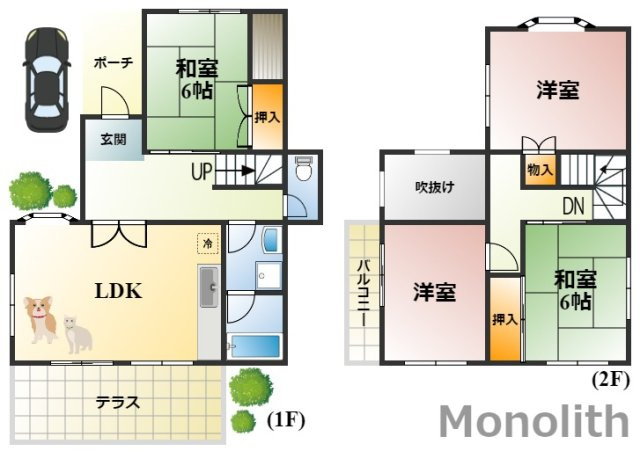 阪南市自然田戸建ての間取り