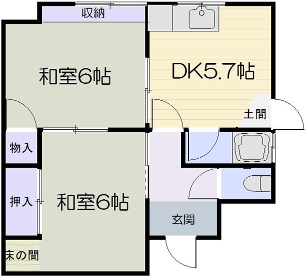 【間取り】 | 福富東貸家