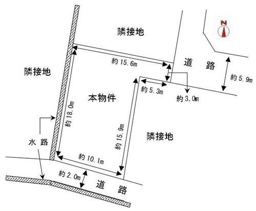 円座町土地の土地図
