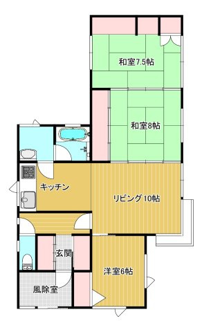 登別市千歳町53-14戸建の間取り