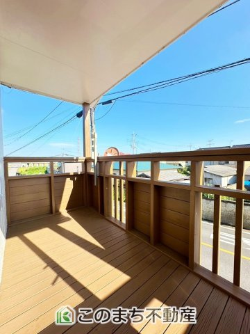 宇都宮市城南2丁目　中古戸建のバルコニー|"南向きバルコニーがございます！
陽当りが確保されておりますので洗濯物も速乾です！"
