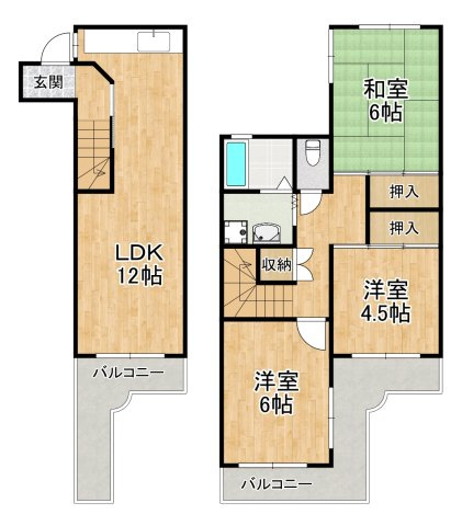 【間取り】 | 千代田第二住宅5号棟