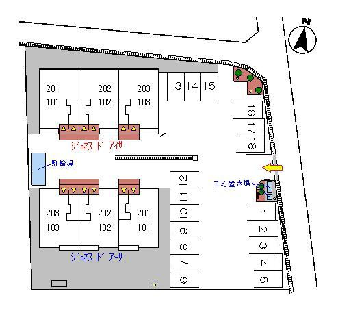 ジュネス　ド　アーサの区画図