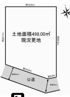 【土地図】 | 川越市石原町1丁目　東武東上線「川越市駅」徒歩22分　敷地150坪　【月越小学区】
