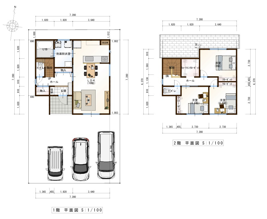 高知市福井町・B号地-建築条件付き-売土地の参考プラン|B号地