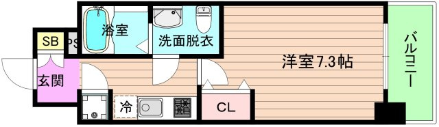 大阪市城東区蒲生１丁目の賃貸マンションの間取り