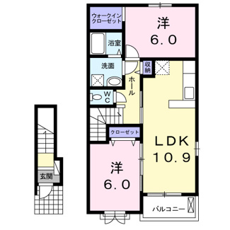 【間取り】 | ジュネス新木 | 間取図