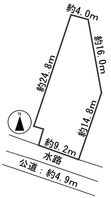 ６３６６１　羽島市江吉良町土地の区画図