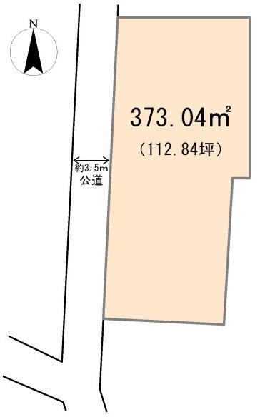 東松山市石橋  土地112坪の土地図