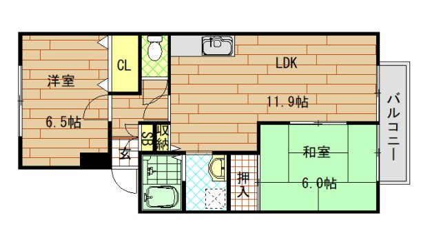 【間取り】 | ステーブル八番（鴻池新田賃貸） | 間取りです