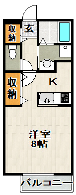 メゾン二翠　Aの間取り