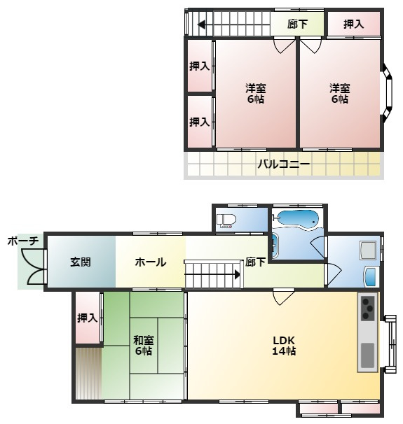藤岡市下栗須　古家付の外観