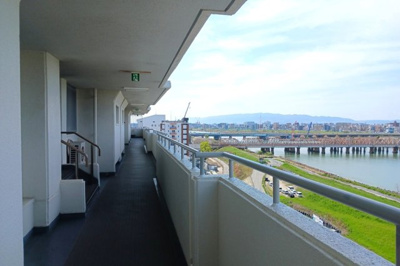 【展望】 | リバーサイドほんじょう１号棟 | 北側の眺望