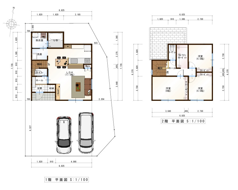 高知市福井町・A号地-建築条件付き-売土地の土地図＋建物プラン例|A号地