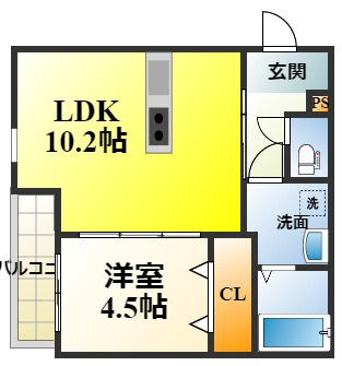 ジーメゾン泉大津エヴァースの間取り