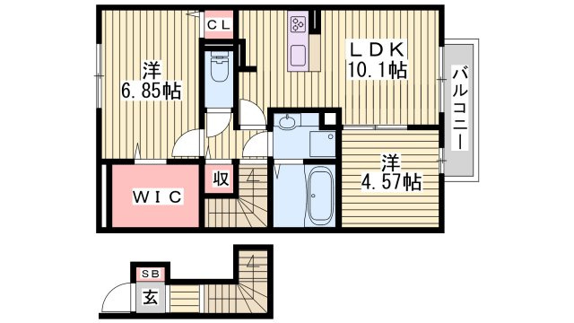 パークハイム七番館の間取り