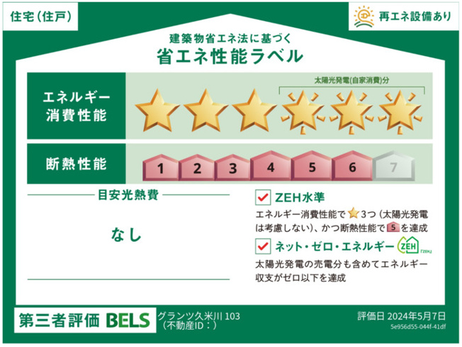 【省エネ性能ラベル】 | グランツ久米川