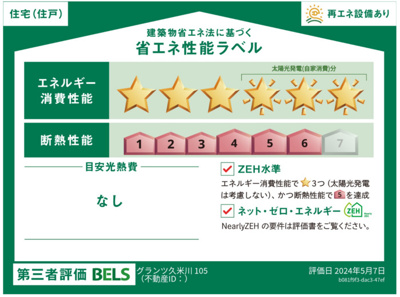 【省エネ性能ラベル】 | グランツ久米川