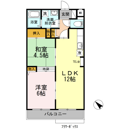 【間取り】 | ロワール赤塚