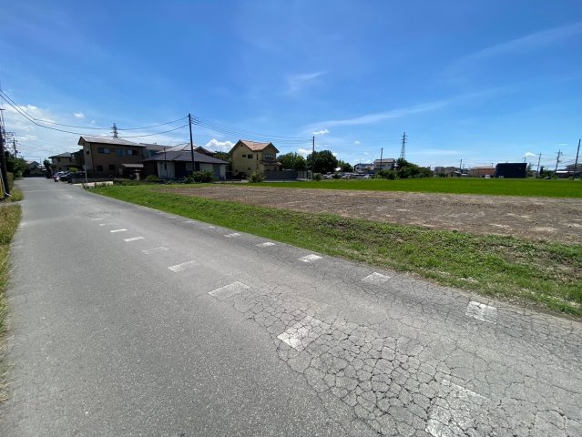 川越市古谷上　建築条件なし売地　東武東上線『川越駅』バス15分　【古谷小学区】の前面道路含む現地写真