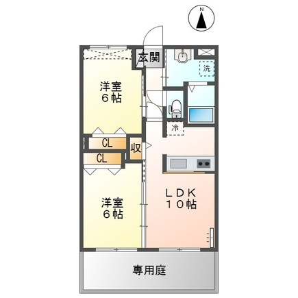 熊本市南区八分字町のアパートの間取り