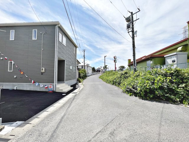 福島市南沢又　清水小・清水中　制震＋耐震住宅の前面道路含む現地写真