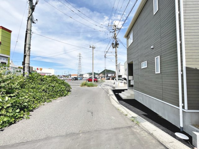 福島市南沢又　清水小・清水中　制震＋耐震住宅の前面道路含む現地写真