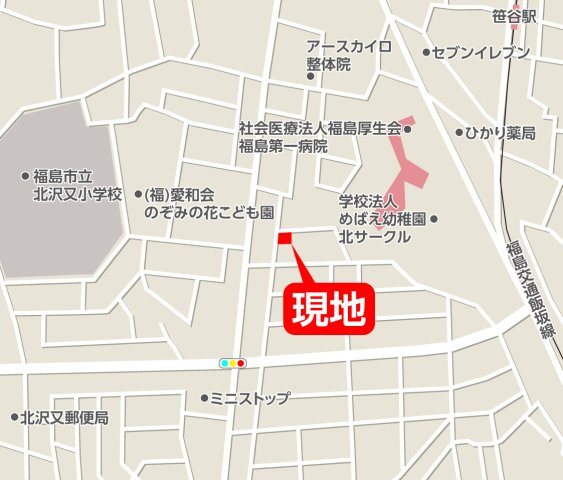福島市南沢又6期　Ricca　全2棟の地図