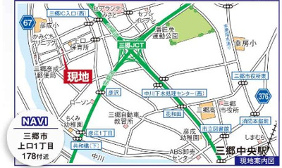 【地図】 | 三郷市上口1丁目　2号棟
