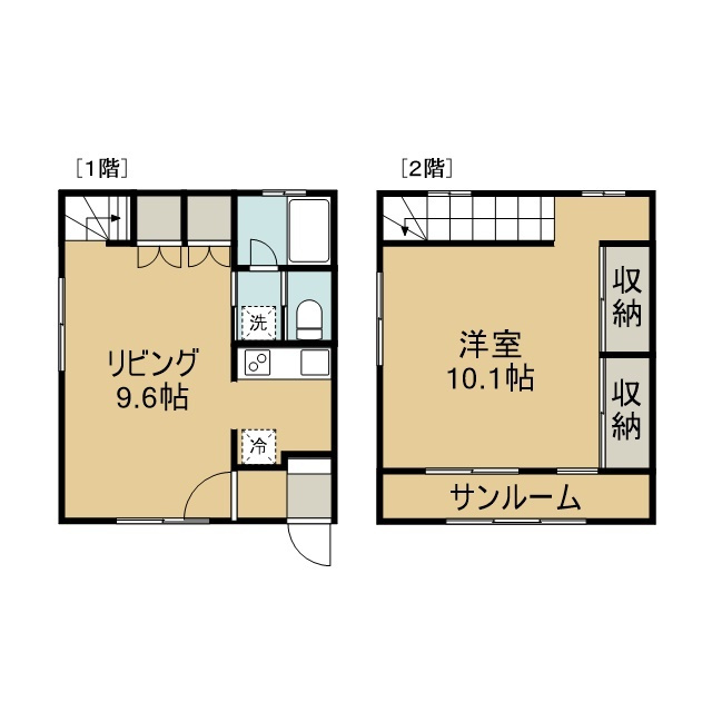 タウンハウスフジの間取り