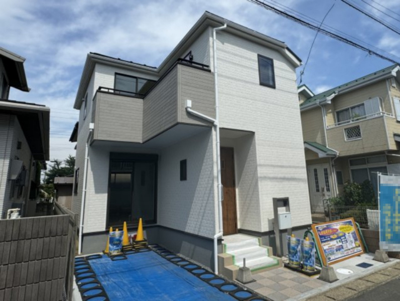 松戸市松飛台新築戸建【松飛台第二小学校：7分】の外観|完成済み内覧可能です！