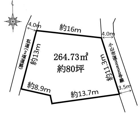 小山市乙女の区画図