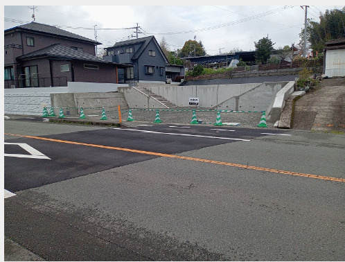 【前面道路含む現地写真】 | 合志市豊岡（2区画）1号地