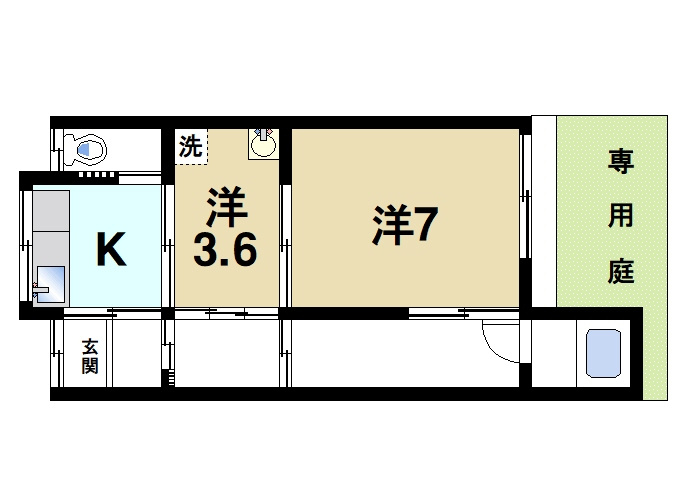 奈良市薬師堂町20－4テラスの間取り
