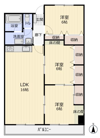 労住協大手町ハイツの間取り
