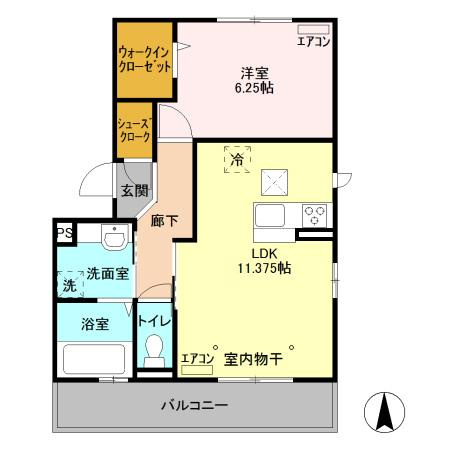 グレイスコートBトウの間取り|間取図