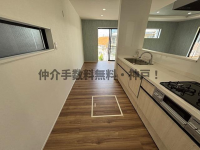 【キッチン】 | 神戸市垂水区霞ヶ丘3丁目　新築戸建A号地　仲介手数料無料！ | 使いやすいキッチンです