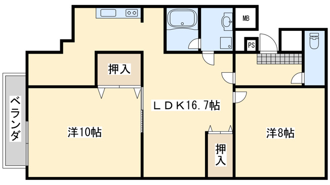 【間取り】 | ロイヤルコーポ和泉鳥取