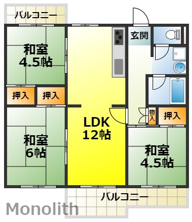 光明台34号棟の間取り
